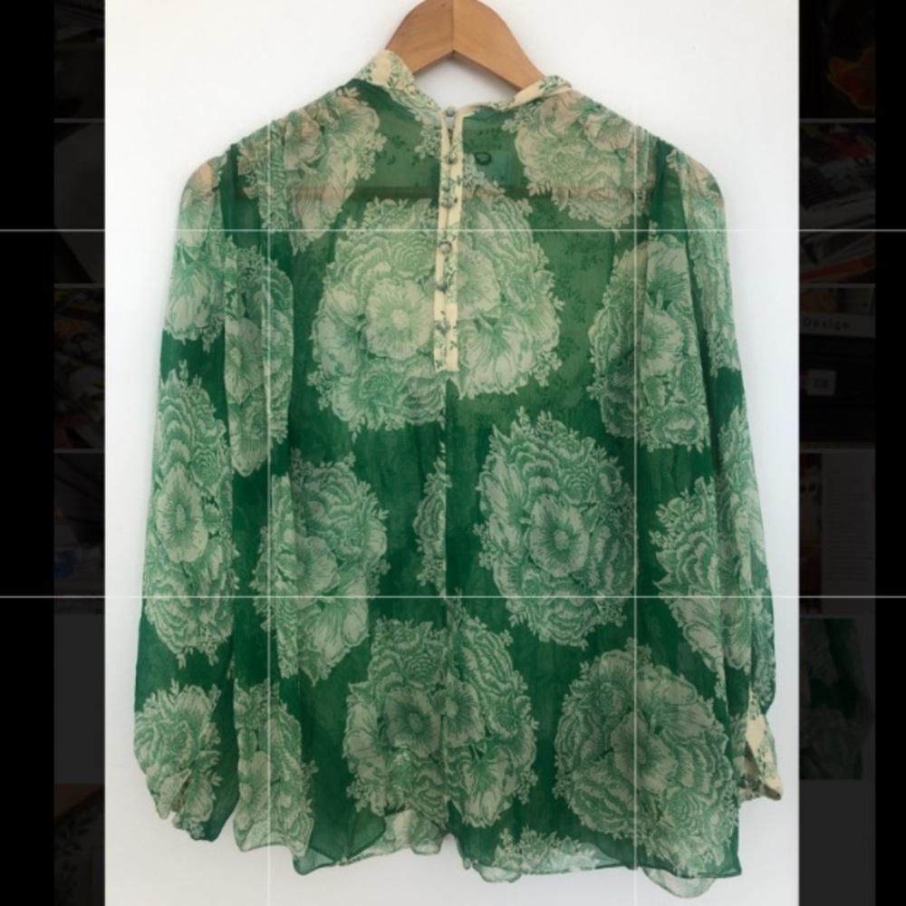 Maison MAYLE 100% Silk Blouse Size 4